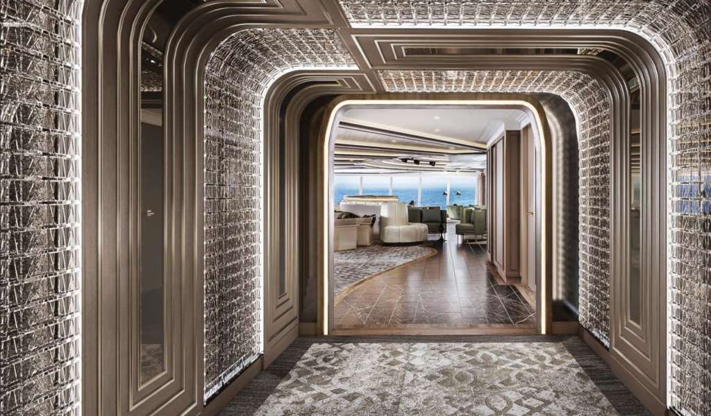 La naviera Regent Seven Seas renueva las suites y salones de su exclusivo crucero, que debutará en 2023 con un viaje desde Miami a Barcelona