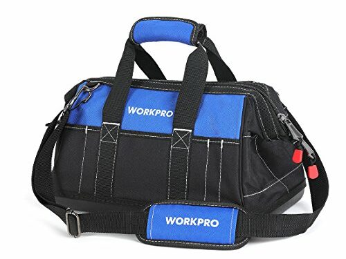 WORKPRO - Bolsa de boca ancha de 40,6 cm para herramientas, con base moldeada impermeable