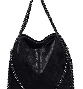 Bolsos de Bandolera para Mujer Bolso Bandolera de Cadena para Mujer Bolso de Bandolera para Mujer Bolso Bandolera Grande Mensajero sólido Casual Hobo (Negro)