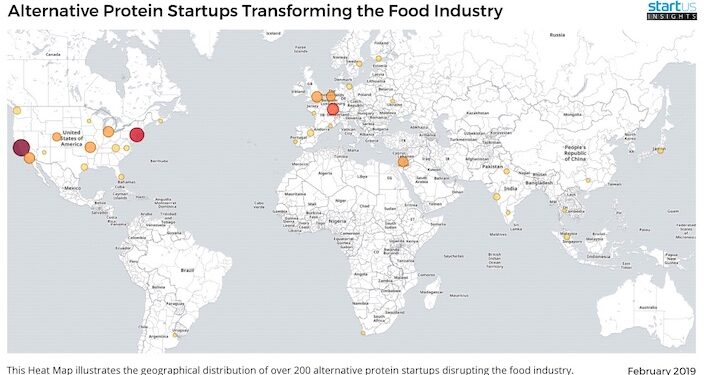Alternative Protein Startupsheatmap_Start UsInsights