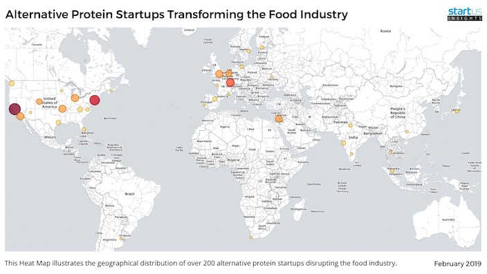 Alternative Protein Startupsheatmap_Start UsInsights