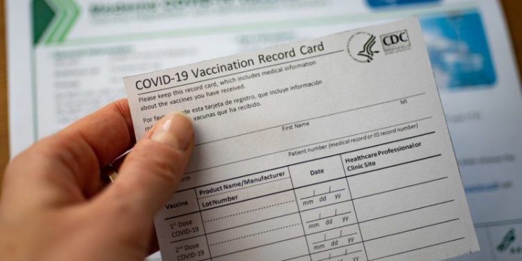 Certificado de vacunación CDC