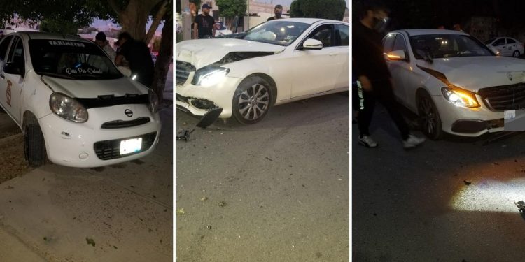 Conductor de taxi protagoniza accidente en calles del sector centro de Gómez Palacio, el saldo fueron cuantiosos daños materiales y una persona lesionada. (EL SIGLO DE TORREÓN)