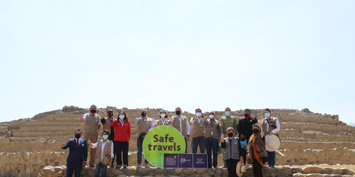 La Ciudad Sagrada de Caral, ubicada en la provincia limeña de Barranca, recibió el sello internacional Safe Travels que lo reconoce como destino turístico seguro ante la covid-19. ANDINA/Difusión