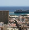 Un crucero atracado en el puerto de Alicante en el verano de 2021