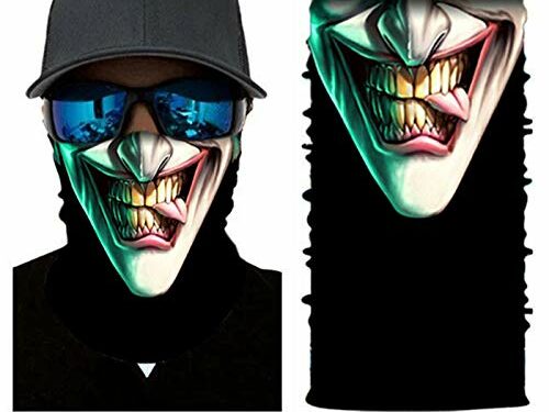 Pañuelo 3D para el cuello, la cabeza, ciclismo, multifunción, cinta para la frente, resistente al viento, para moto, esquí, snowboard, pasamontañas, Halloween, Hombre, S48 253.