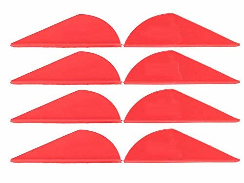 Pluma de la Flecha del Tiro al Arco, 36pcs Flecha de Tiro al Arco Fletches Plumas Fletching de Goma Accesorio de Bricolaje para Arco Compuesto(Rojo)