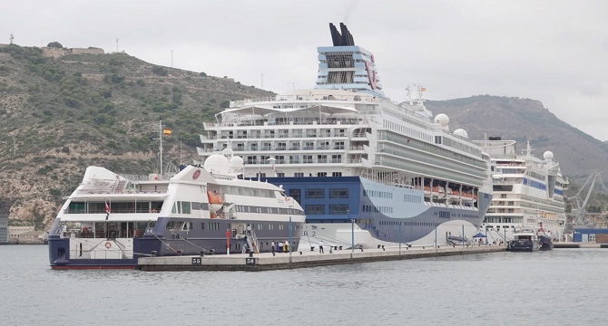 Cartagena acoge la primera triple escala de cruceros desde el inicio de la pandemia