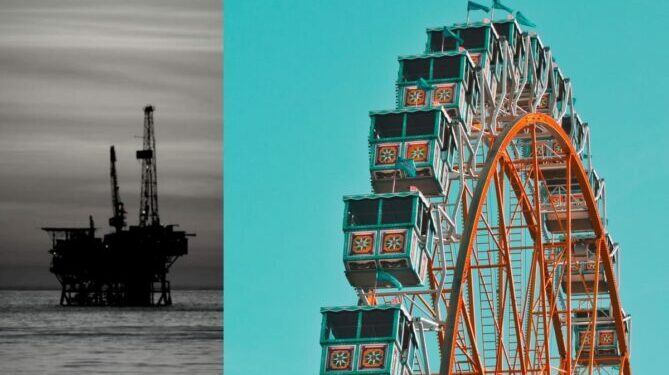 plataforma petróleo en el mar