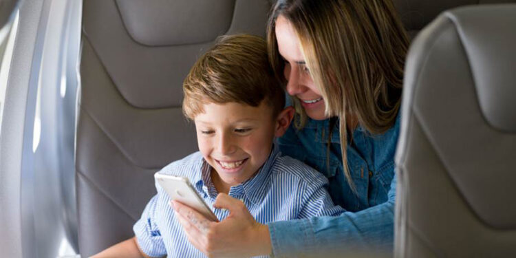 Viaje en avión con niños.