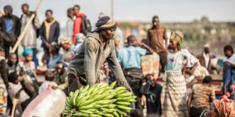 Los viajes en piragua en el Congo se hacen a merced del agua