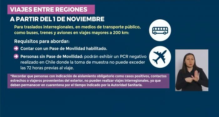 Ministra Hutt anuncia que se solicitará pase de movilidad o PCR negativo para viajes interregionales: ya no se pedirá el C19