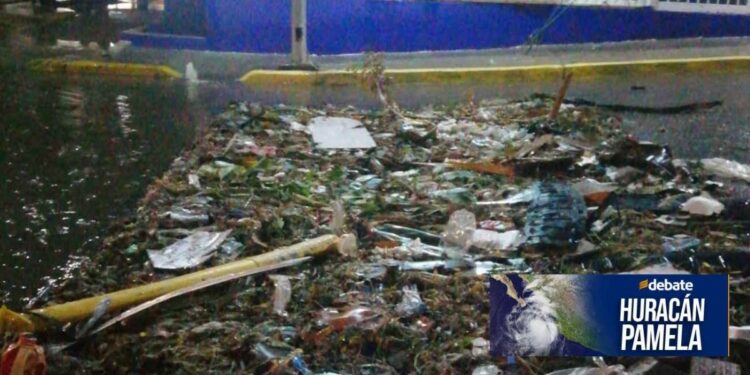 Sacan toneladas de basura en Los Mochis tras lluvias de Pamela