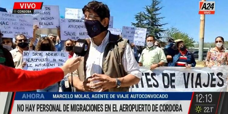 Córdoba: limitados los arribos internacionales por falta de personal (Captura de Tv)