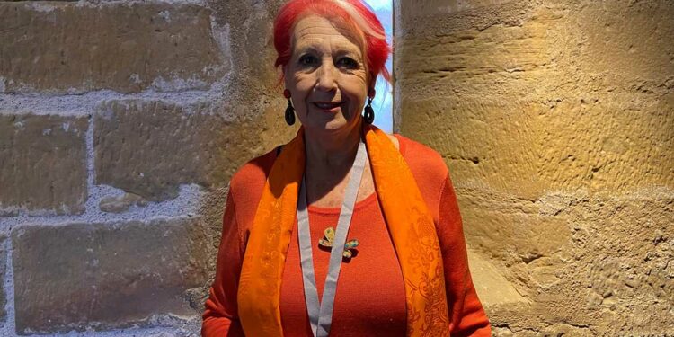 Rosa María Calaf en el Parador de Alcañiz./ Alicia Martín