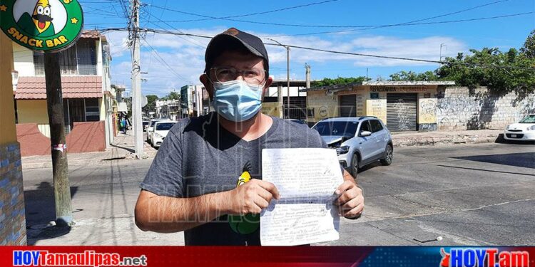 Hoy Tamaulipas - Tamaulipas Piden vecinos del Centro de Tampico topes en crucero peligroso
