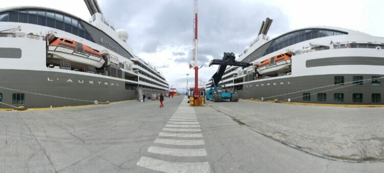 Temporada de Cruceros: Los buques gemelos franceses Le Boreal y L’Austral arribaron al puerto de Ushuaia
