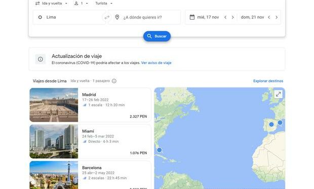 Una opción es Google Flights. Puedes acceder a ella desde el buscador y tiene infinidad de vuelos baratos. (Foto: MAG)