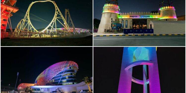 la isla Yas de Abu Dabi se viste de colores brillantes y luces festivas – EzAnime.net