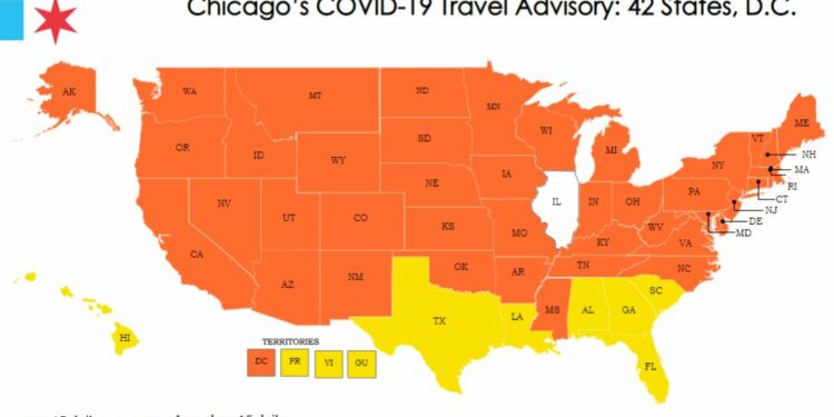 42 estados en la lista mientras el país vive otro rebrote de casos de COVID-19 – Telemundo Chicago