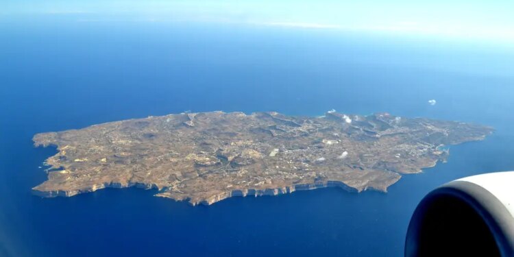 Vista de Gozo desde el aire