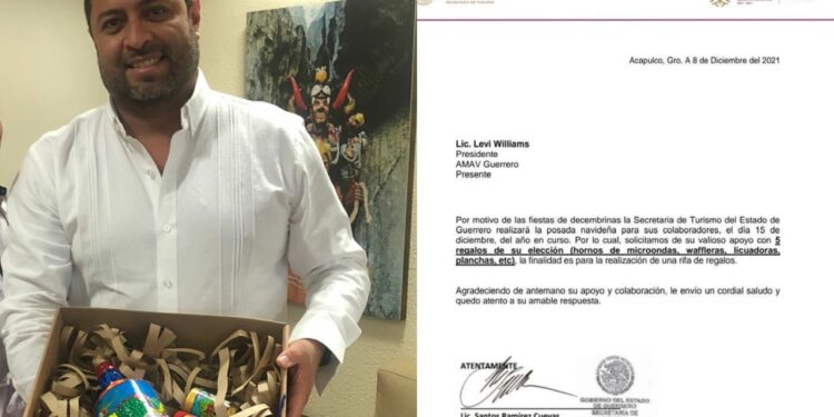Funcionario de Guerrero pide regalos a empresarios para posada