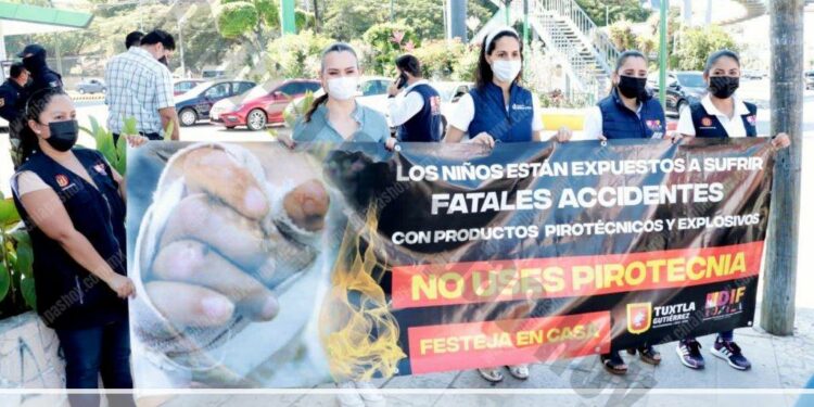 Inició el Operativo Persuasivo anti Pirotecnia en cruceros de Tuxtla Gutiérrez: Ayuntamiento de la Capital
