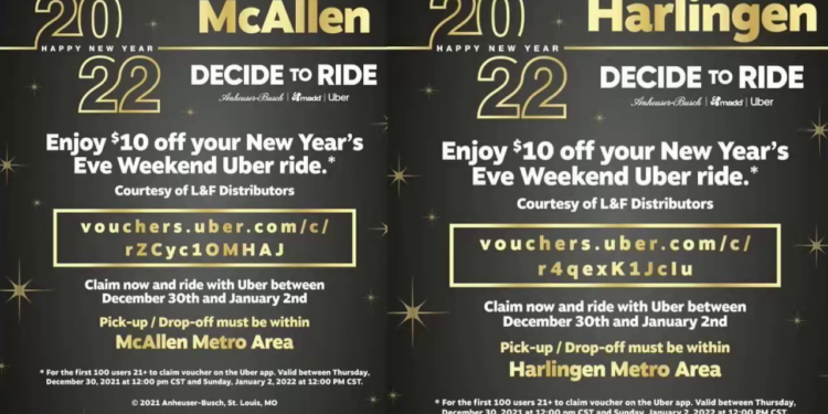 Los distribuidores de L&F ofrecen descuentos en viajes en Uber durante el fin de semana de Año Nuevo