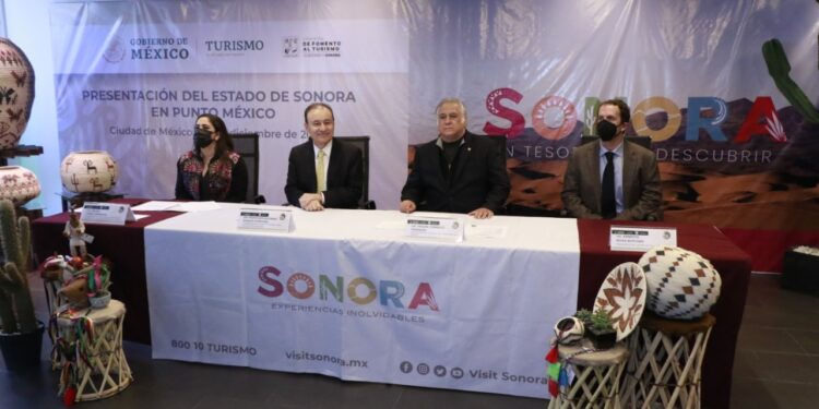 Sonora con presencia en Punto México. El secretario de Turismo federal y el gobernador de Sonora encabezaron la ceremonia de apertura de esta muestra artesanal y de productos del estado