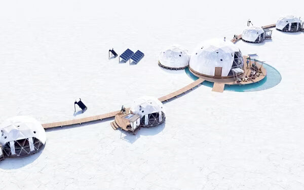 Estas son las Salinas Grandes, una formación de 212 kilómetros cuadrados en la provincia de Jujuy que es uno de los grandes imanes turísticos de esta provincia.