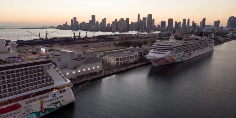 Cancelaron viajes de casi 10 cruceros en Miami debido a un brote de COVID-19 en uno de los barcos