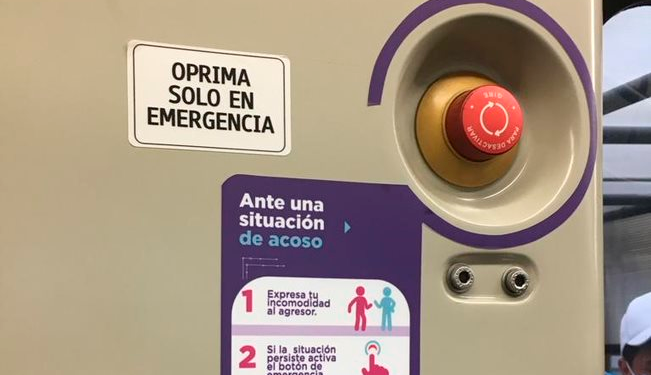Denuncias de acoso sexual en el metro se pueden hacer a través del botón rojo