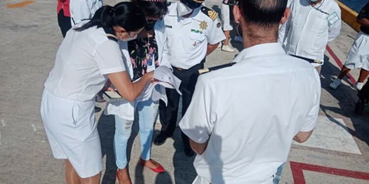 Realizan los SSO acciones de vigilancia sanitaria, tras arribo de cruceros a Bahías de Huatulco
