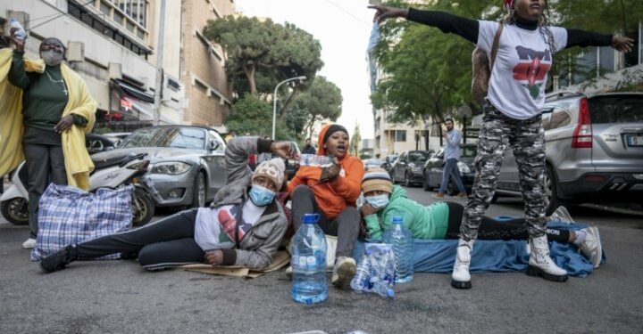 Superexplotación laboral. Trabajadoras domésticas de Kenia protestan para huir de los abusos en Líbano