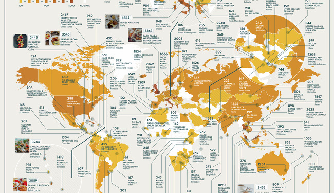 ¿Sabes qué hotel tiene el desayuno más rico en cada capital? Este mapa lo muestra