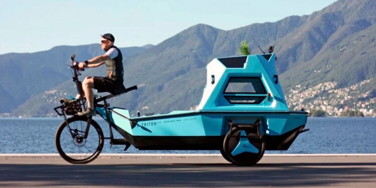 Cómo es la bicicleta que puede navegar y ser casa rodante