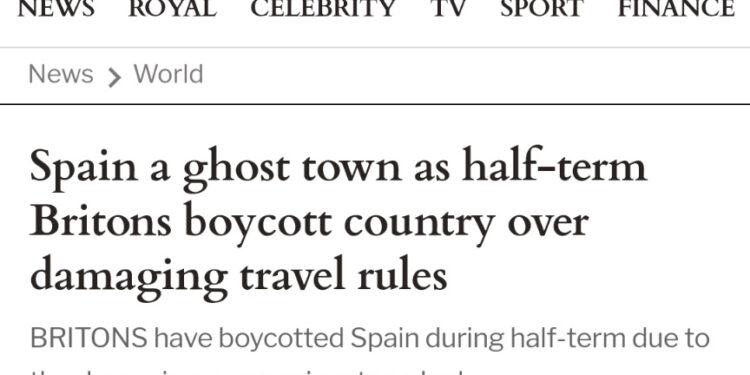 El viral y polémico ataque de un tabloide británico al destino España | Noticias de Agencias de viajes