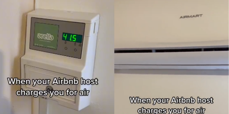 Huésped de Airbnb obligado a pagar extra por usar aire acondicionado en viral TikTok