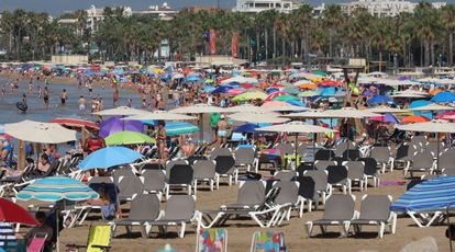 La playa de Salou (Tarragona), en agosto de 2020.