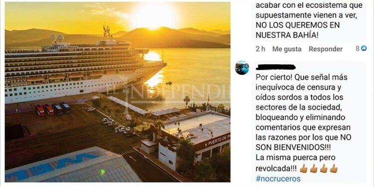 No estamos ni a favor ni en contra de los cruceros: Agúndez Gómez