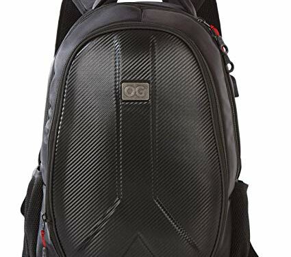 OG Online&Go Getaway Mochila Moto Impermeable, Hombre, Rígida, Gran Capacidad, Expandible 35L 45L, Bolsa Porta-Casco Motorista, Correa Casco, Antirrobo, Reflectante, USB, Portátil