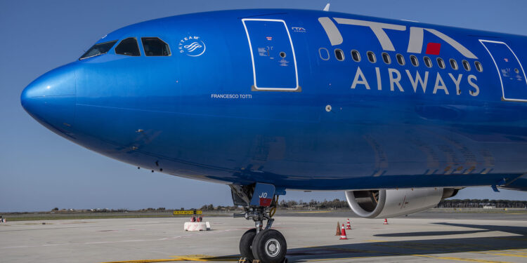 Press conference and presentation new airplanes ITA Airways, Fiumicino, Rome, Italy - 01 Mar 2022 (The Grosby Group)