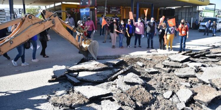 Avanza programa de construcción de cruceros con concreto hidráulico en Hermosillo