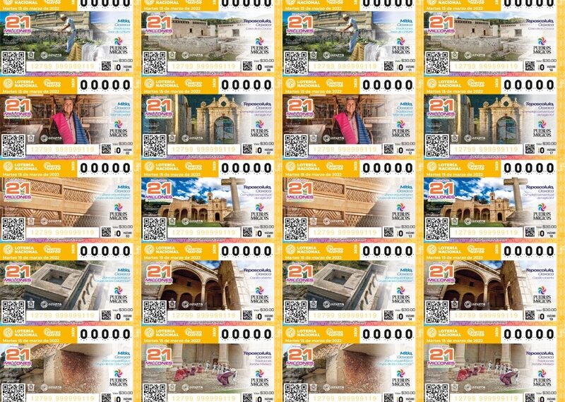 La Belleza de los Pueblos Mágicos de Oaxaca engalana serie de billetes de lotería