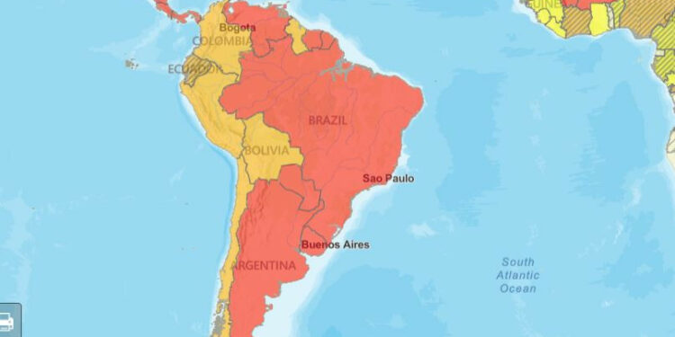 EEUU mejoró la calificación para viajar a seis países de Sudamérica