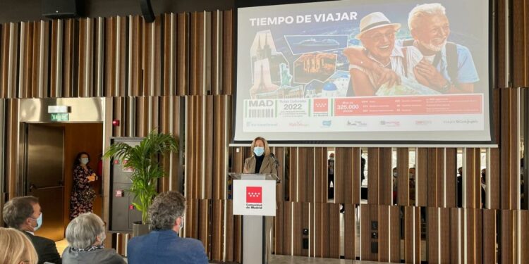 La consjera de Política Social, Concepción Dancausa, durante el anuncio de las nuevas medidas
