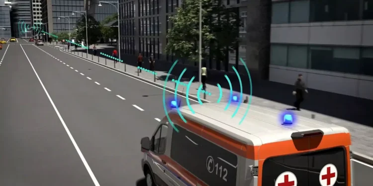 Semáforos inteligentes para vehículos de emergencia. (foto: Ford)