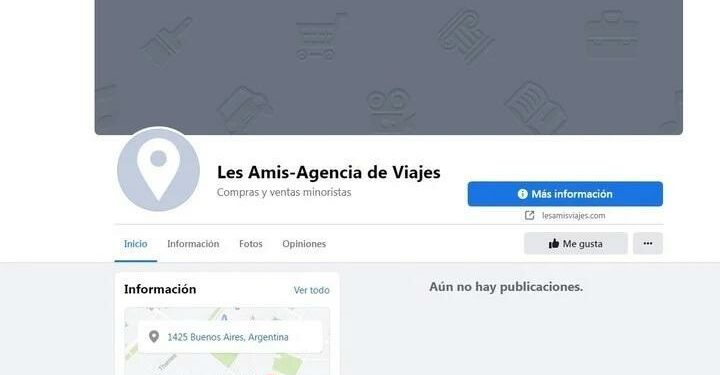 El Facebook de Les Amis vacío