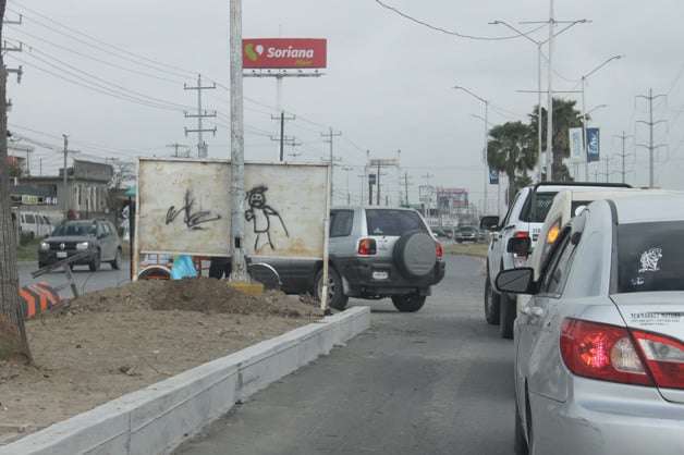 Desaparecen crucero y crean tramo peligroso
