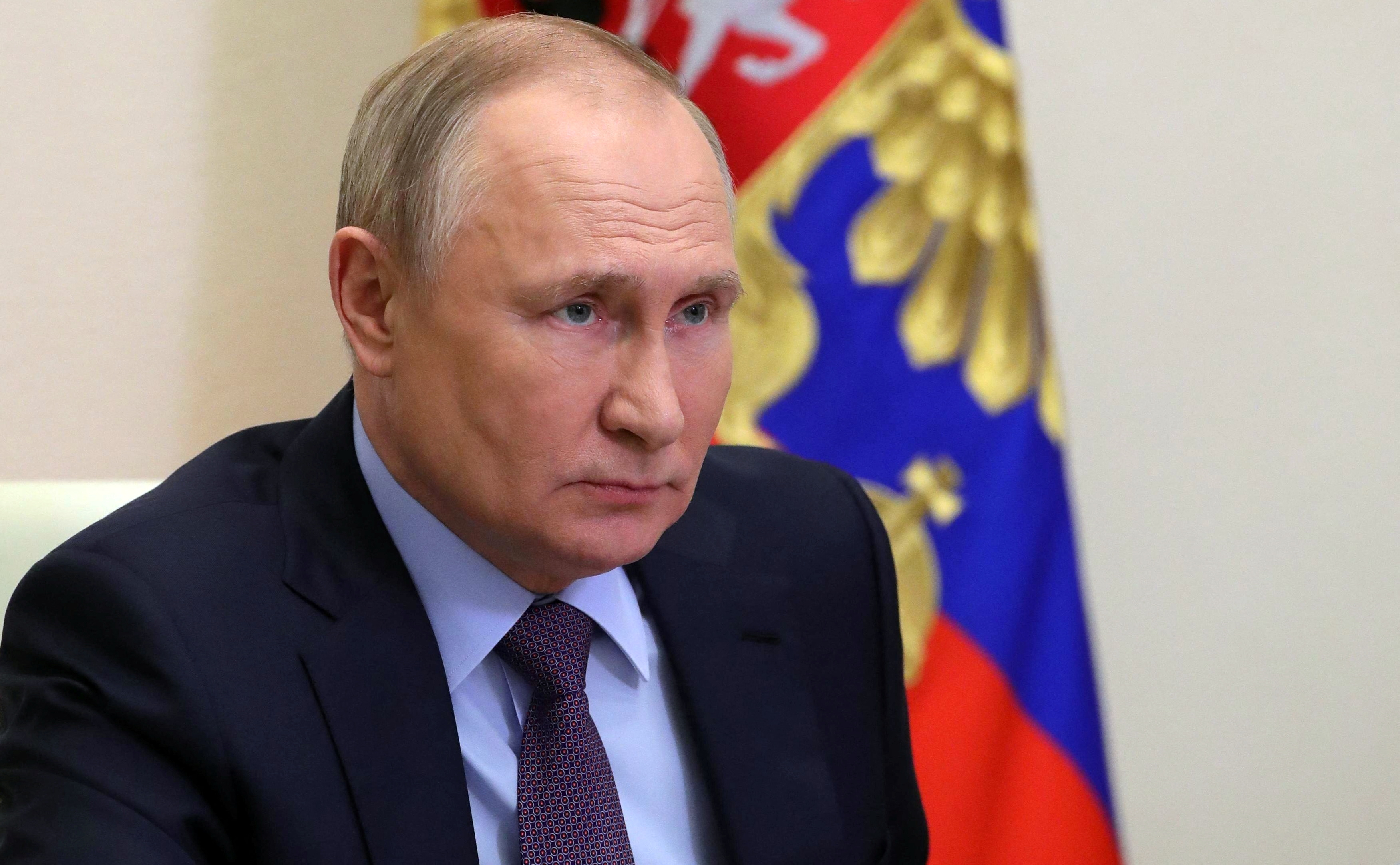El presidente de Rusia, Vladímir Putin, en una residencia a las afueras de Moscú, Rusia 14 de abril de 2022. Sputnik/Mikhail Klimentyev/Kremlin vía REUTERS
